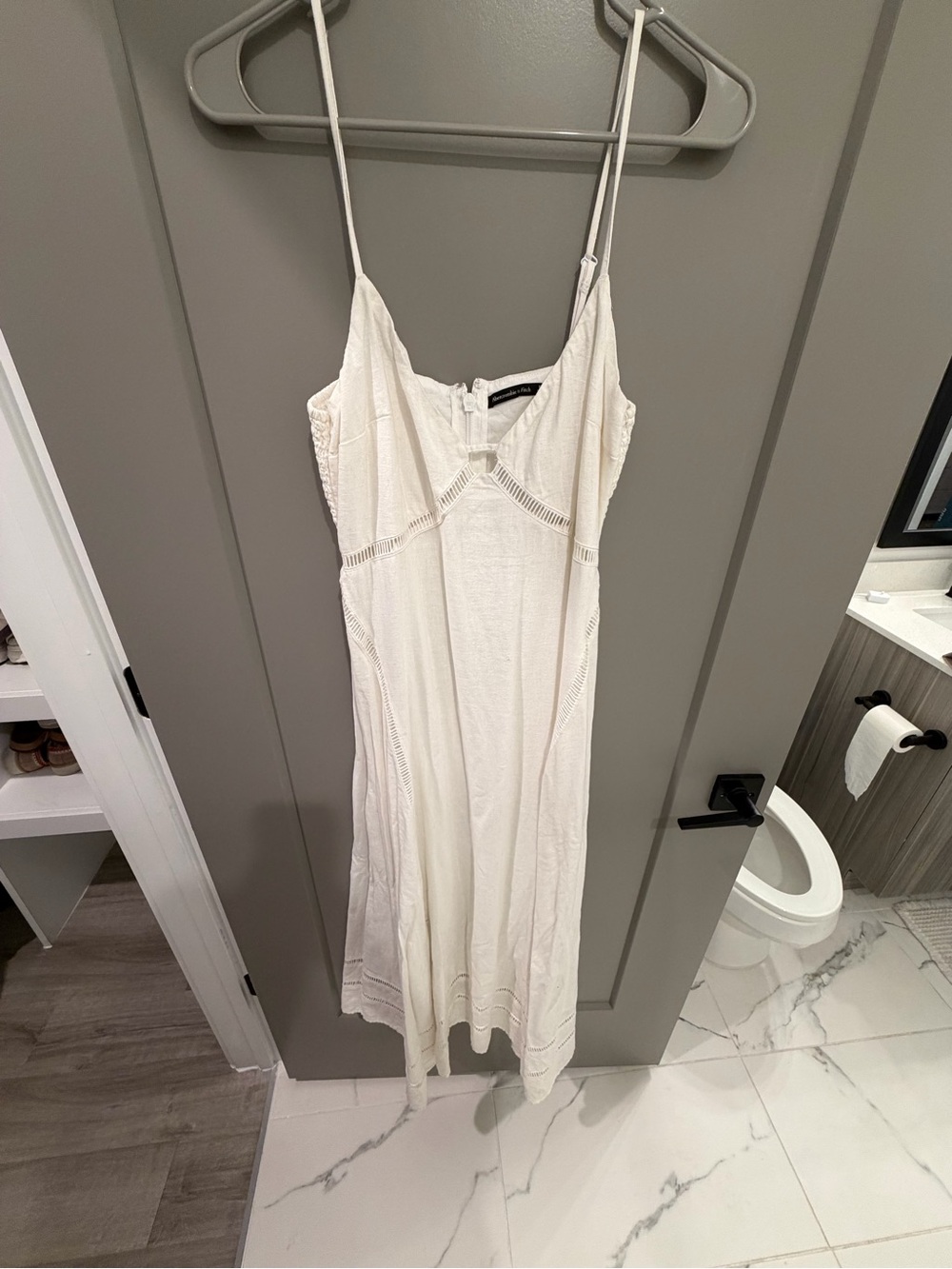 Abercrombie & Fitch Ivory Spaghetti Strap Top